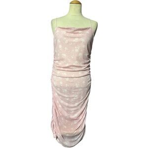 Streetwear Society Floral Midi Dress Pink XL